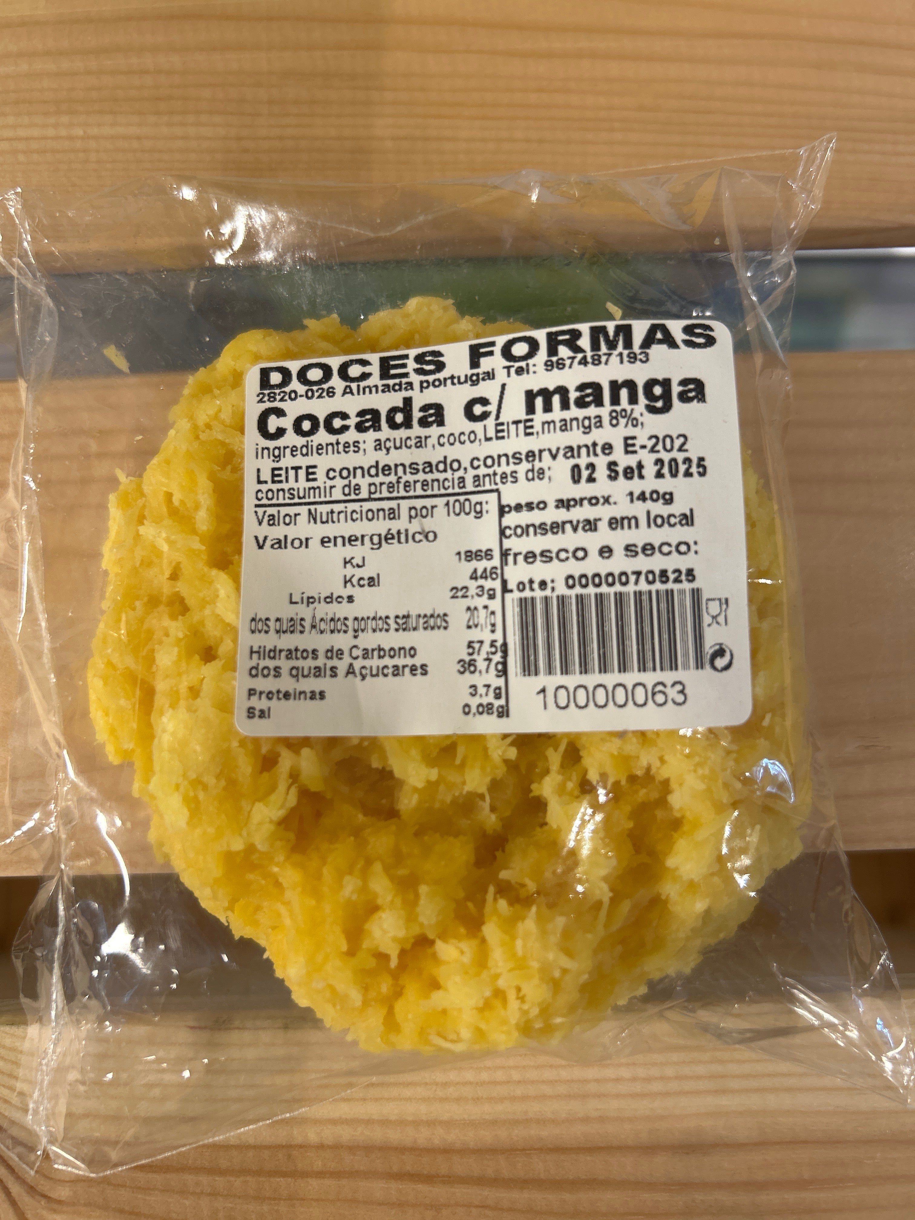 Dessert noix de coco avec mangue (Cocada de Manga) - DOCES FORMAS - 140g - Promoção