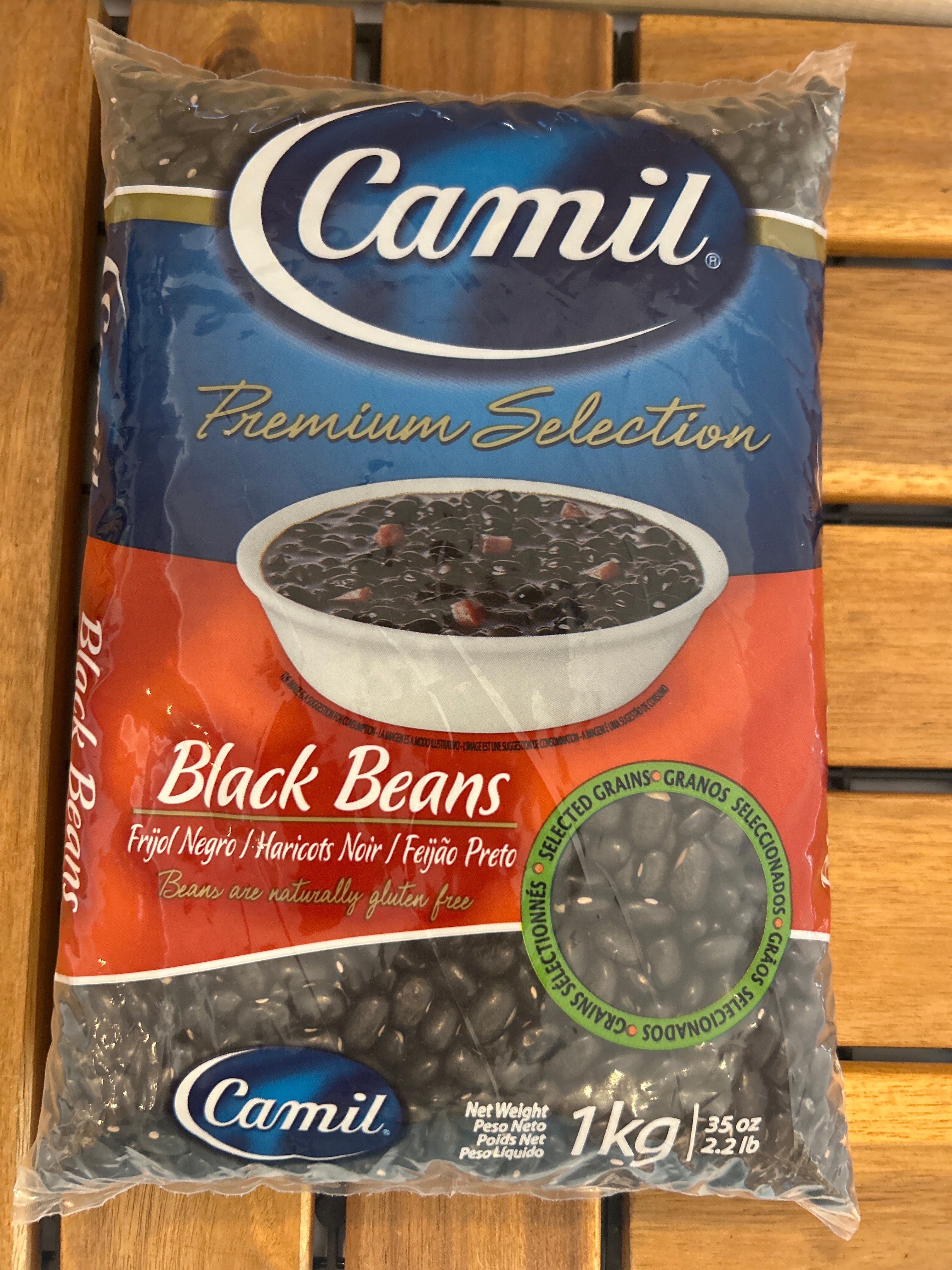 Haricots noirs secs (Feijão Preto) - CAMIL - 1kg