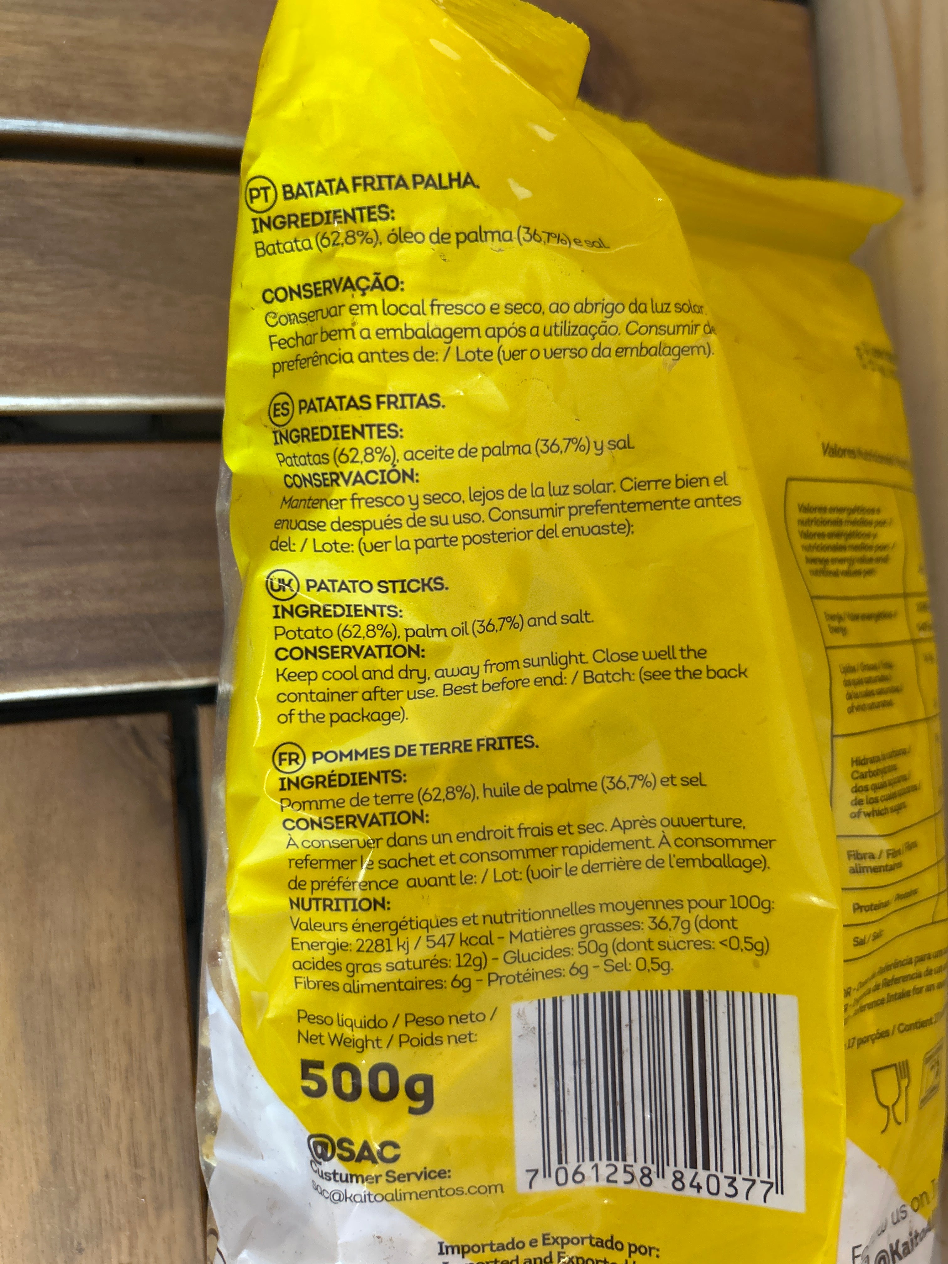 Pomme de Terre – paille (Batata Palha) - KAITO - 500g - Promoção