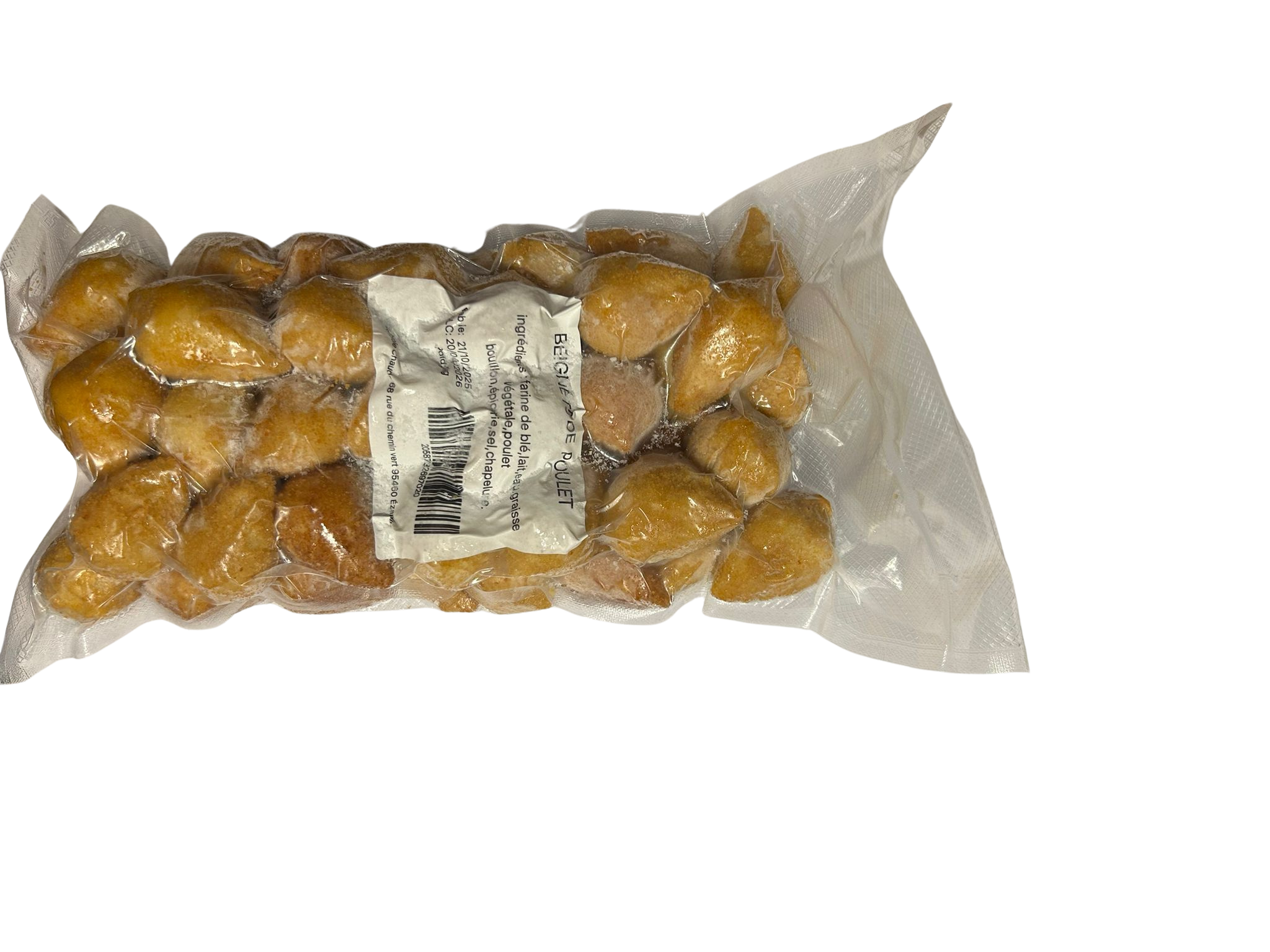 Beignets dorés au poulet effiloché (Coxinha de Frango) – frits et surgelés – Grand paquet – 40 unités de 25 g (1kg)