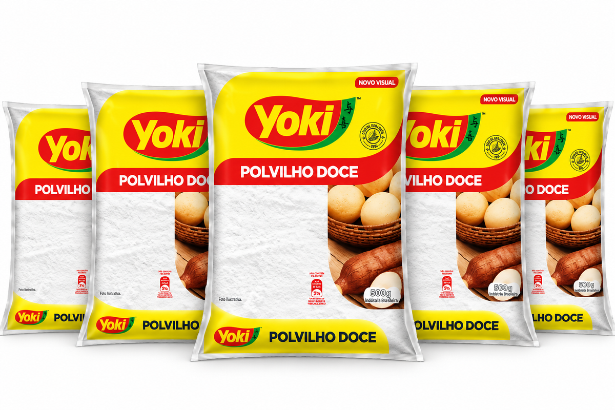 Combo - Polvilho Doce YOKI - 500g - 5 unidades