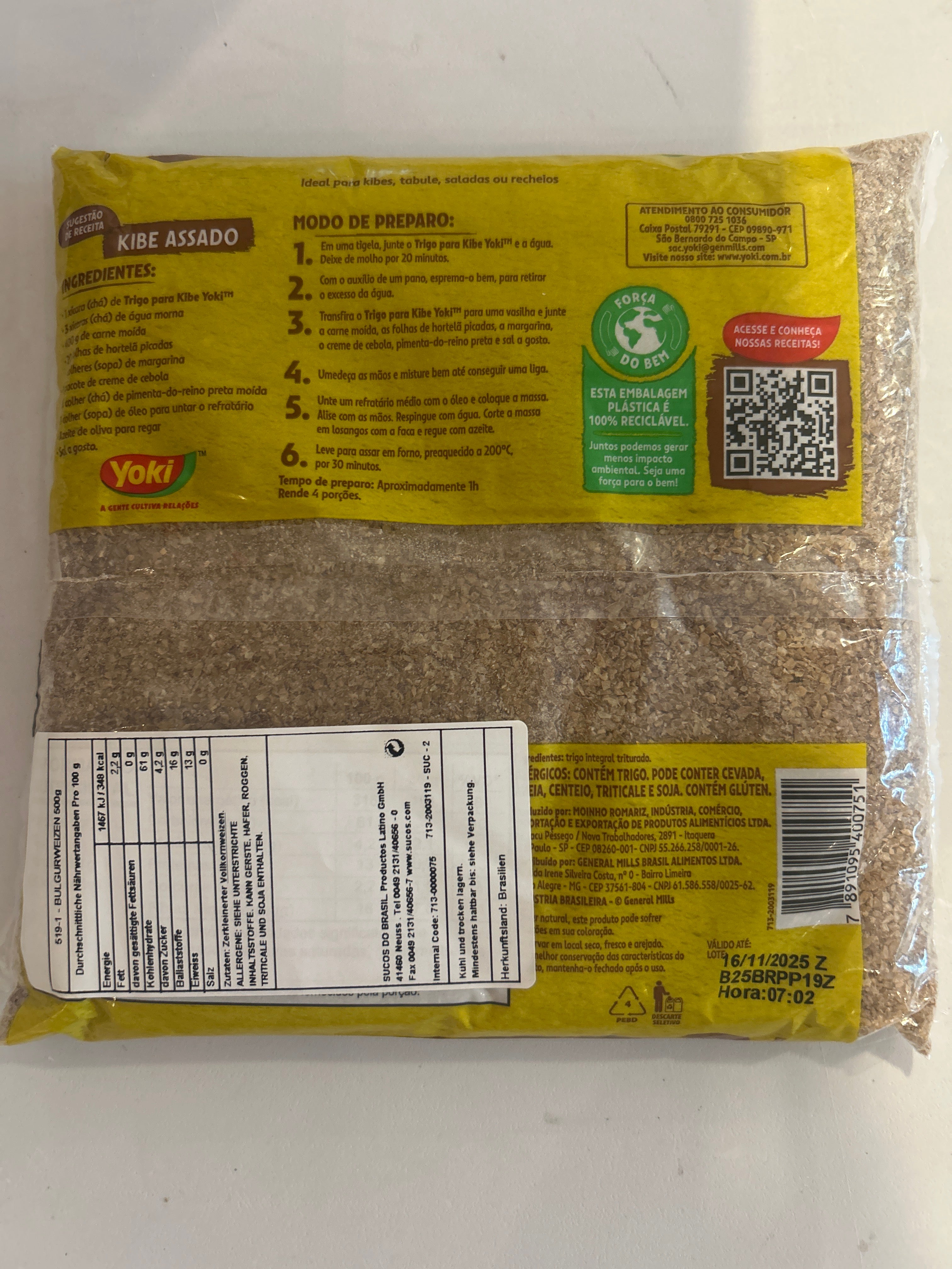 Bulgur (Wheat for Kibe) - YOKI - 500g