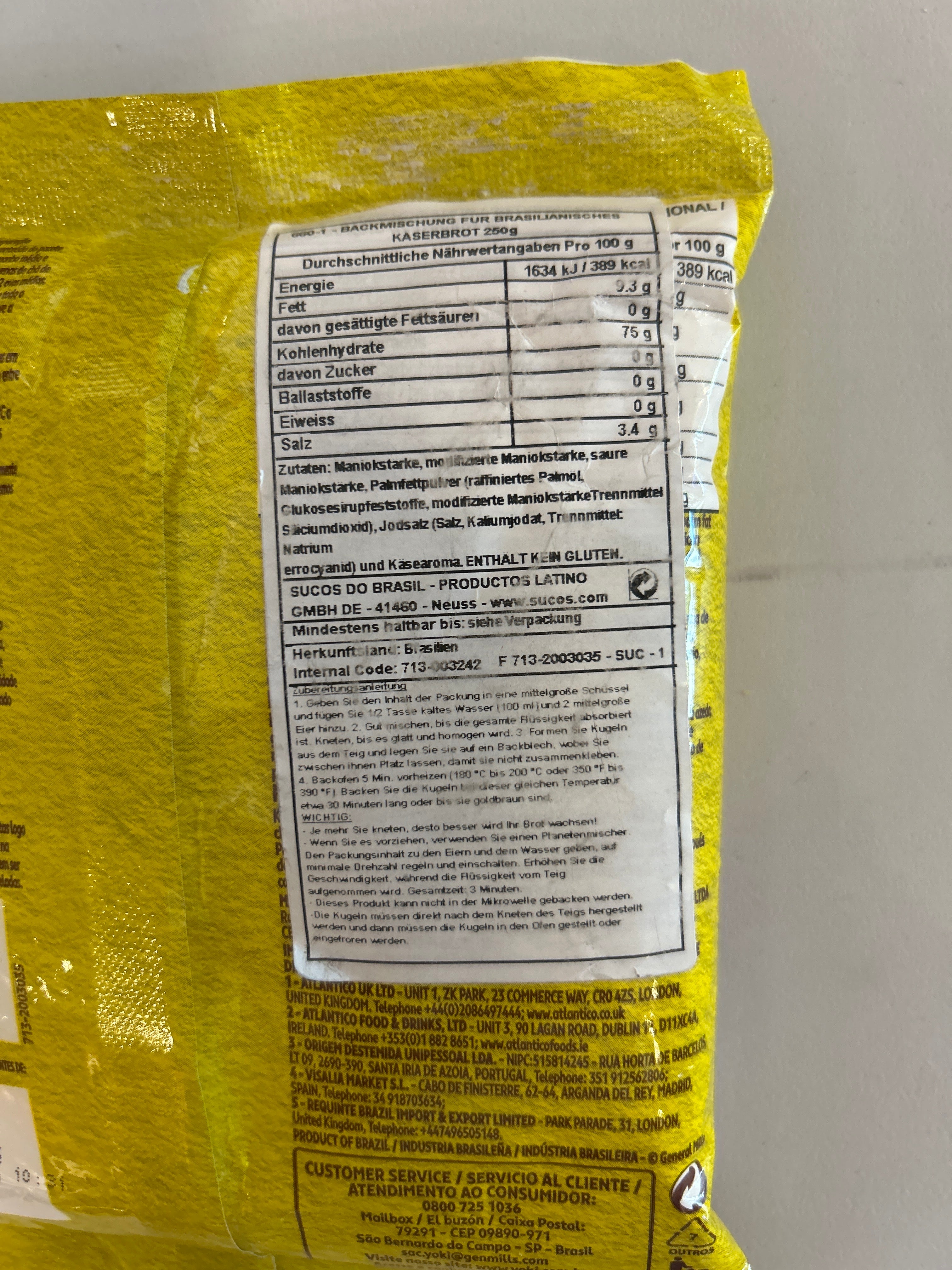 Combo - Mistura para Pão de Queijo YOKI - 250g - Compre 5 unidades e ganhe 10% de desconto