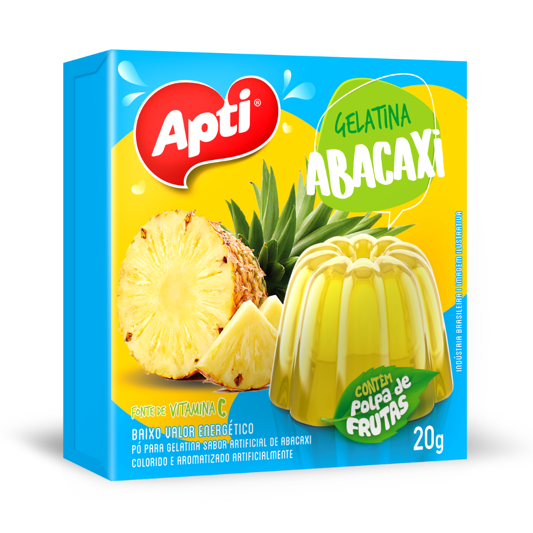 Pineapple Flavored Gelatin Powder (Préparation en poudre pour gélatine saveur pineapple) - APTI - 20g