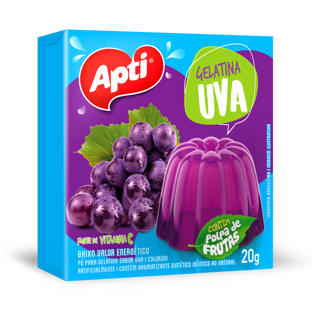 Grape flavored Gelatin Powder (Préparation en poudre pour gélatine saveur raisin) - APTI - 20g