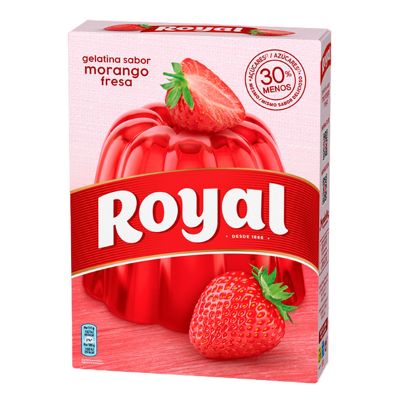 Gelatina em Pó Morango - ROYAL - 114g - Pct c/ 2 saquinhos