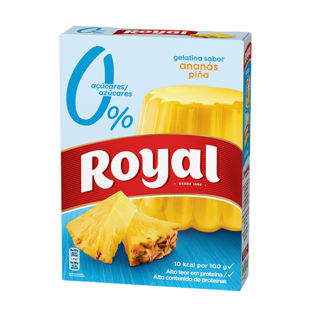 Polvere di gelatina leggera all'ananas - ROYAL - 31g