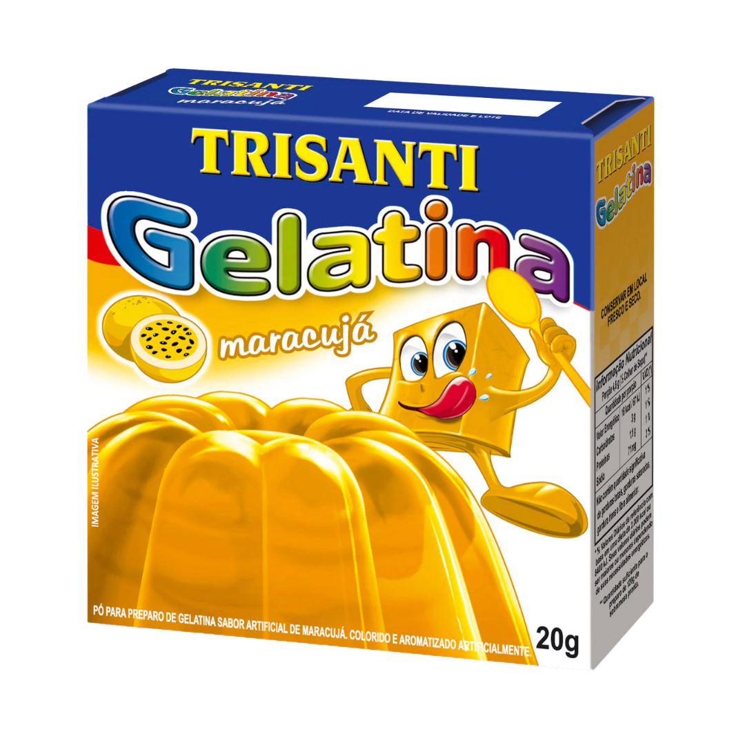 Gelatina em Pó Maracujá - TRISANTI - 20g