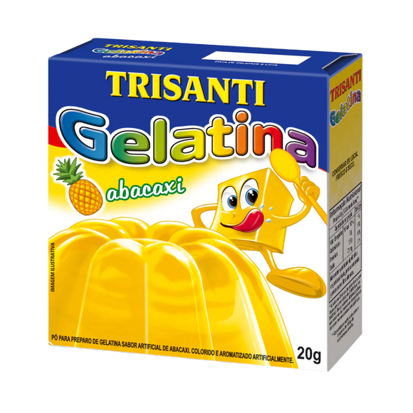 Gelatina em Pó Abacaxi - TRISANTI - 20g