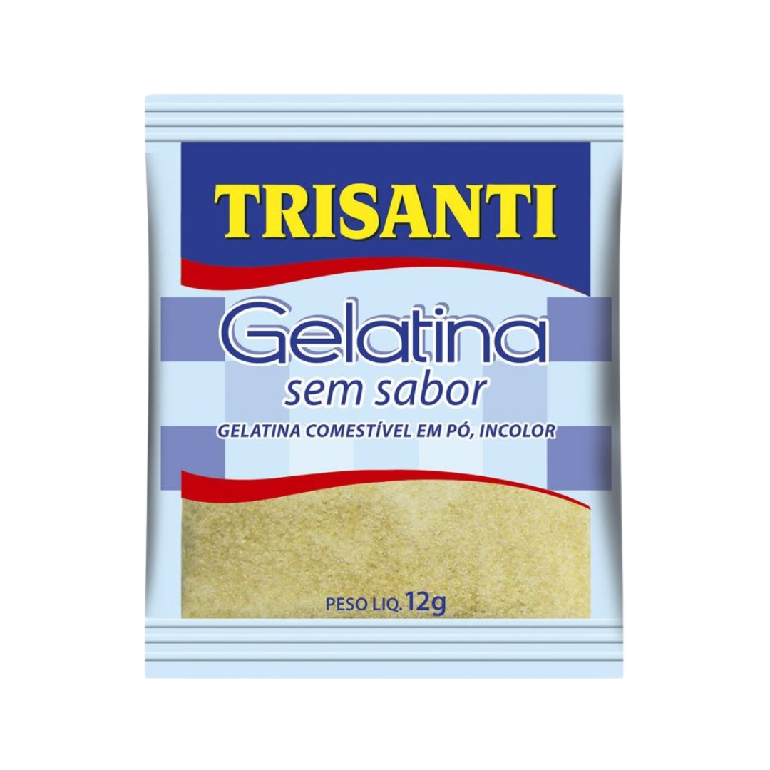 Gelatina em Pó Sem Sabor - TRISANTI - 12g