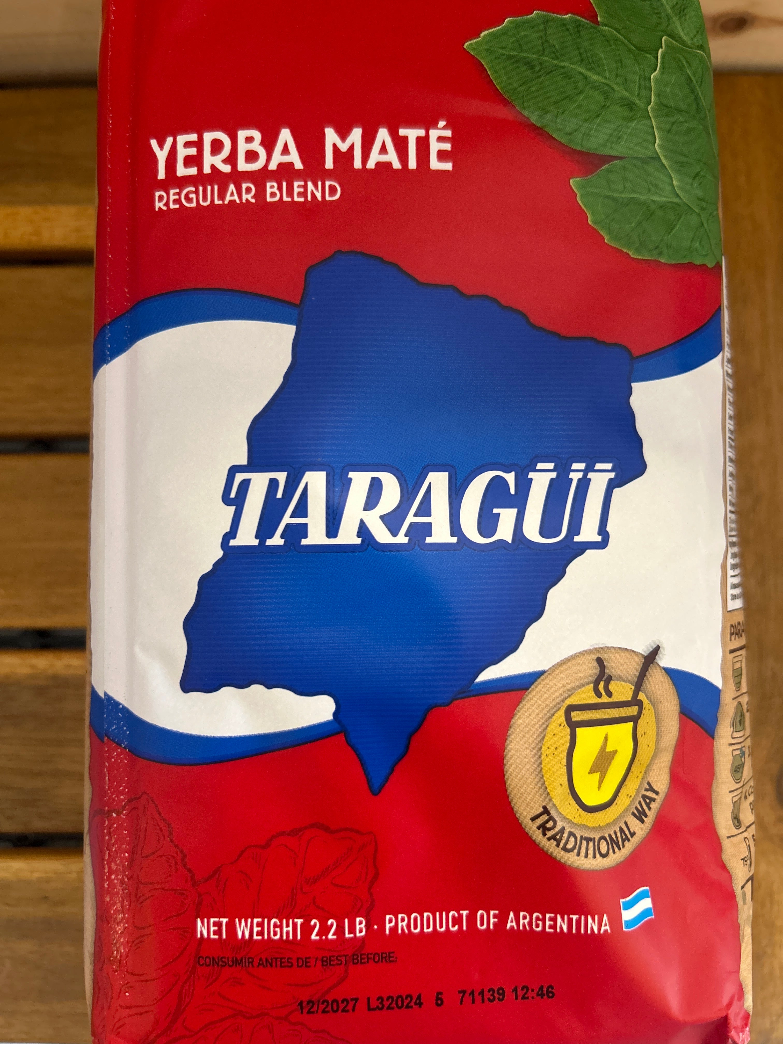 Argentine Yerba Mate (Erva Mate Chimarrão Argentina) - TARAGUI - 1kg