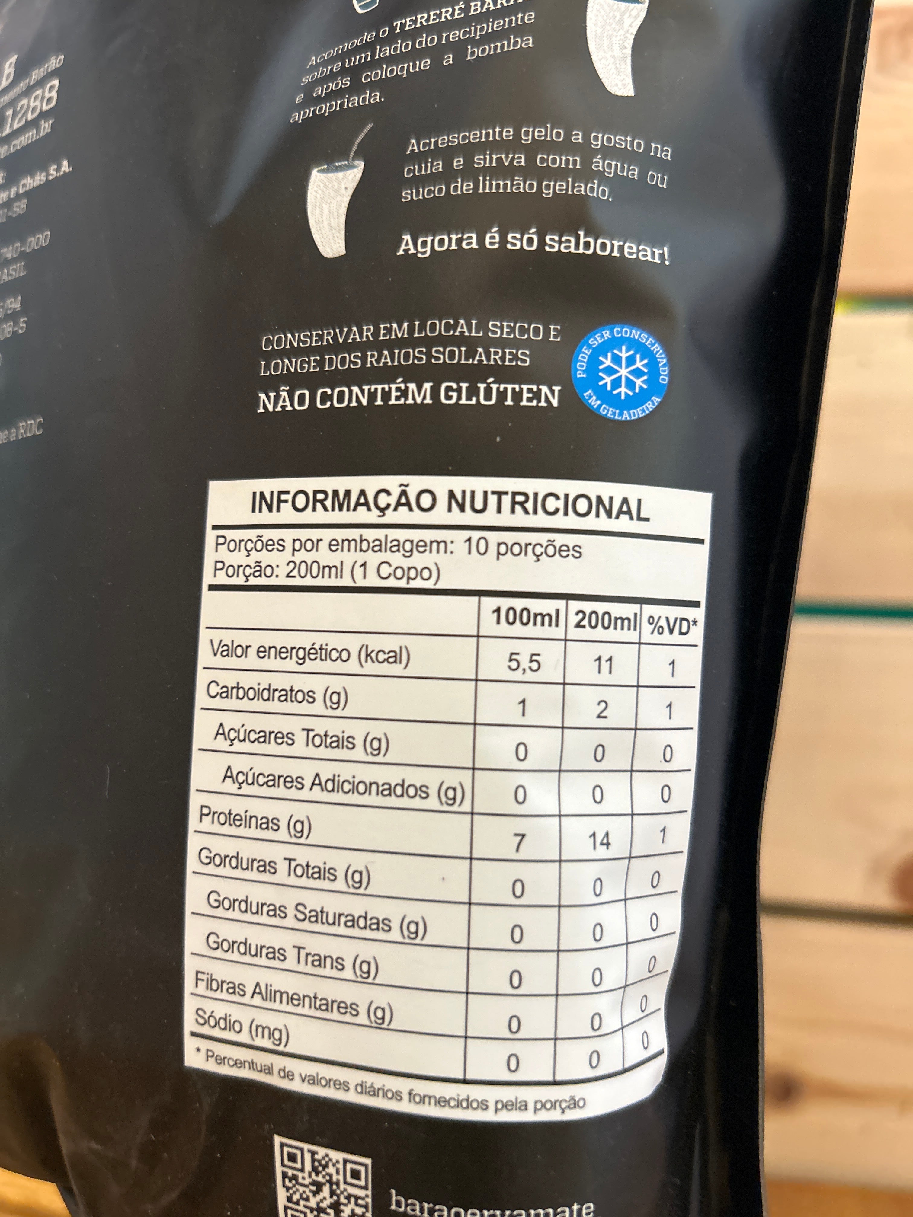 Yerba mate saveur menthe glaciale pour mate froid (Erva para Tereré Menta Ice) - BARÃO - 500g