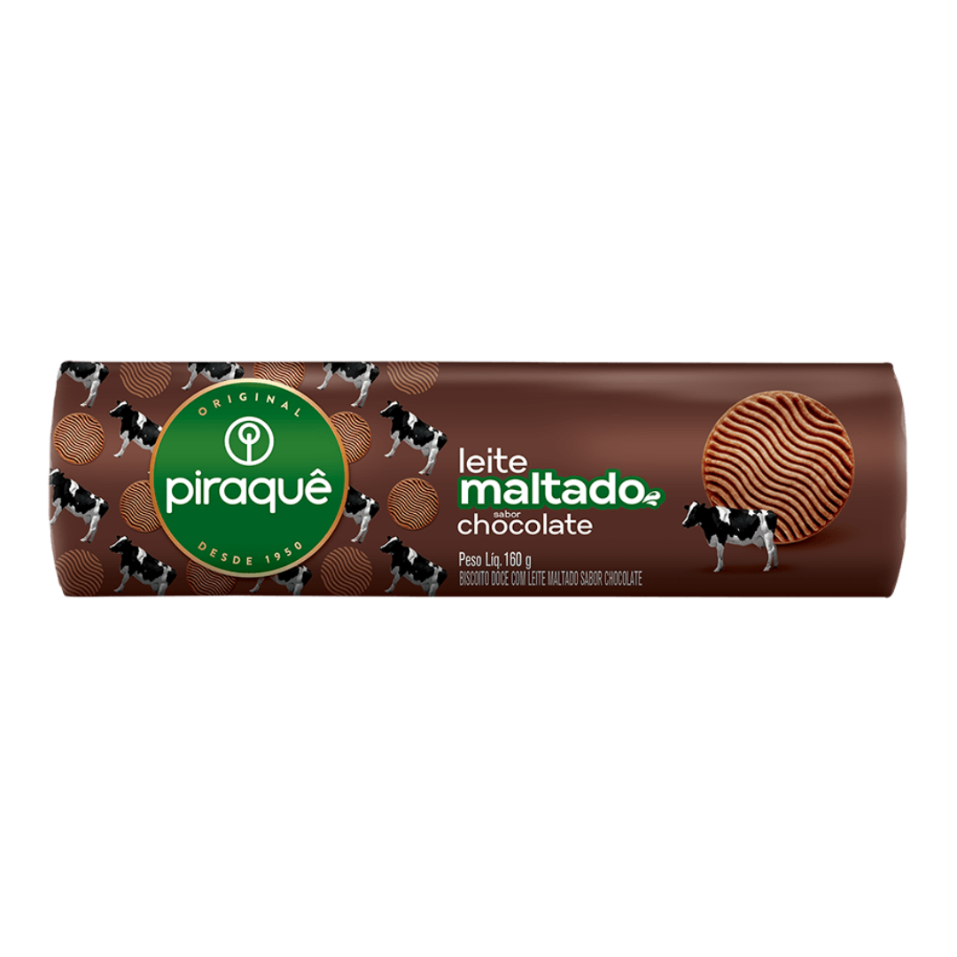 Biscotto Al Cioccolato Al Latte Maltato - PIRAQUÊ - 160g