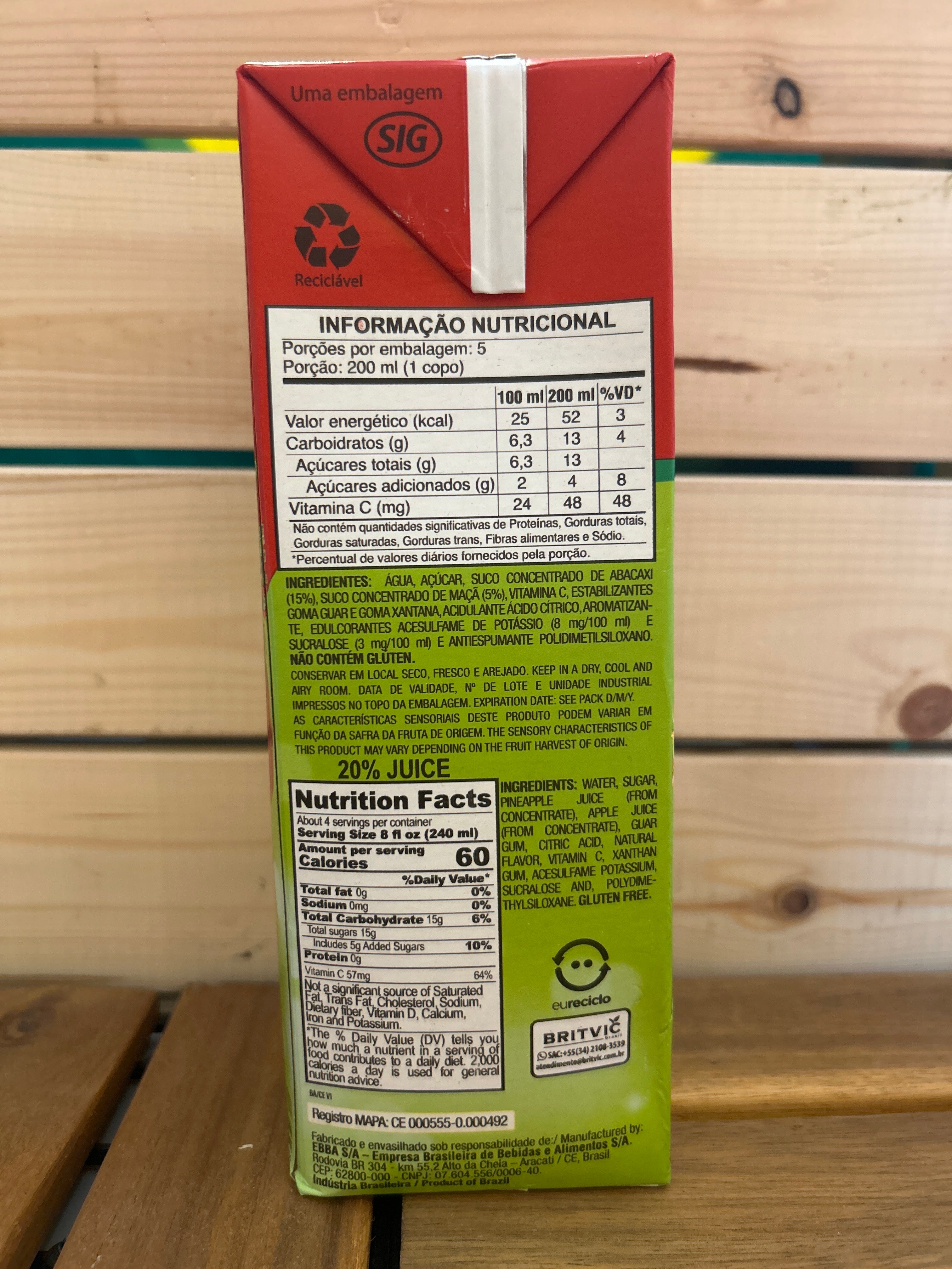 Jus de Fruits (Ananas)(Suco Pronto de abacaxi) - MAGUARY - 1L