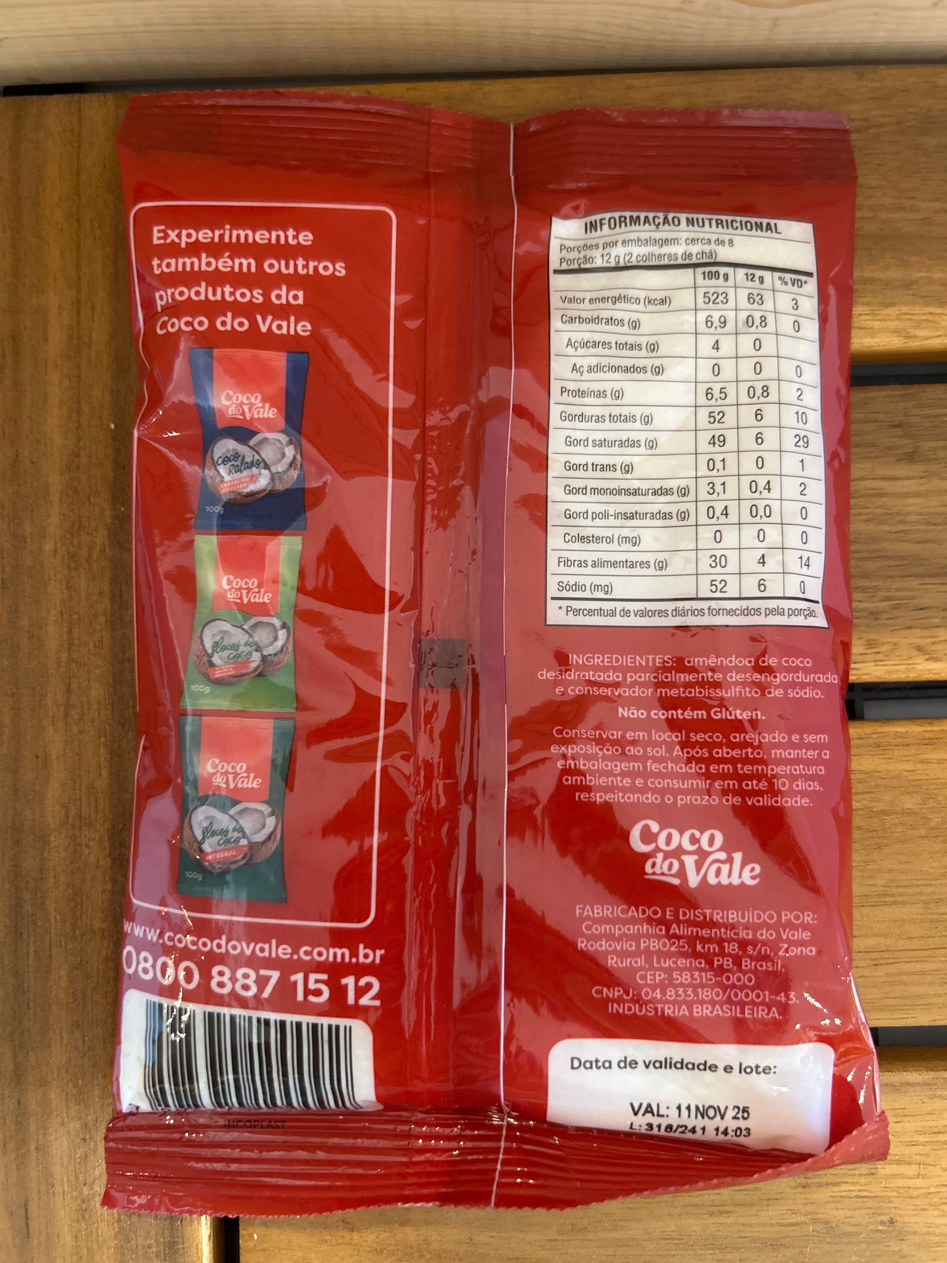 Noix de coco râpée (Coco Ralado) - COCO DO VALE - 100g
