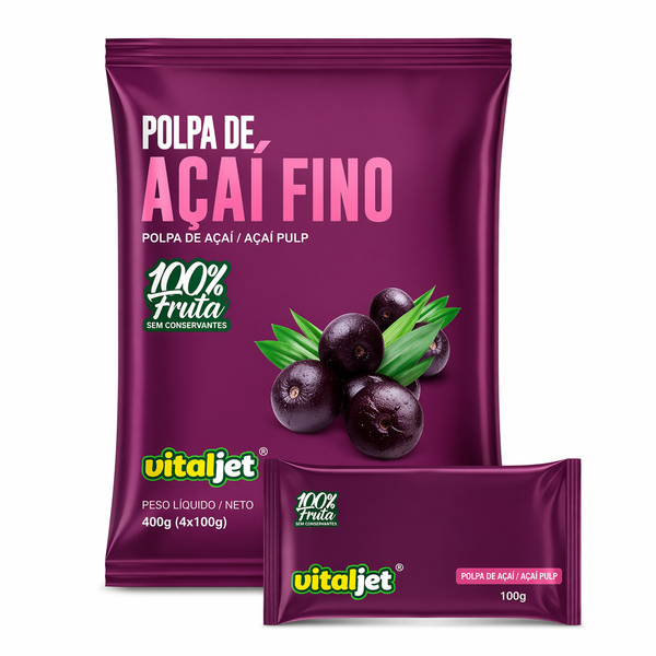 Pulpe d’Açaí (Polpa de Açaí) - VITALJET - 4x100g