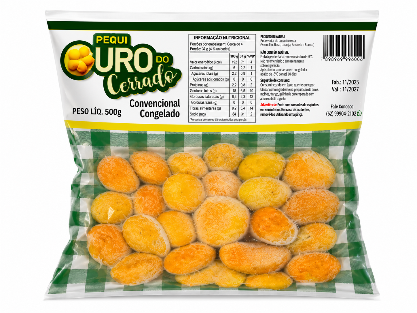 Pequi surgelé (Pequi Congelado) – Ouro do Cerrado – 500 g