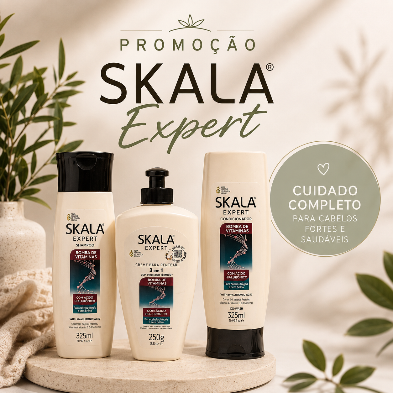 Après-shampooing Bombe de Vitamines à l'Acide Hyaluronique (Après-shampooing Bombe de Vitamines avec Acide Hyaluronique) - SKALA - 325ml