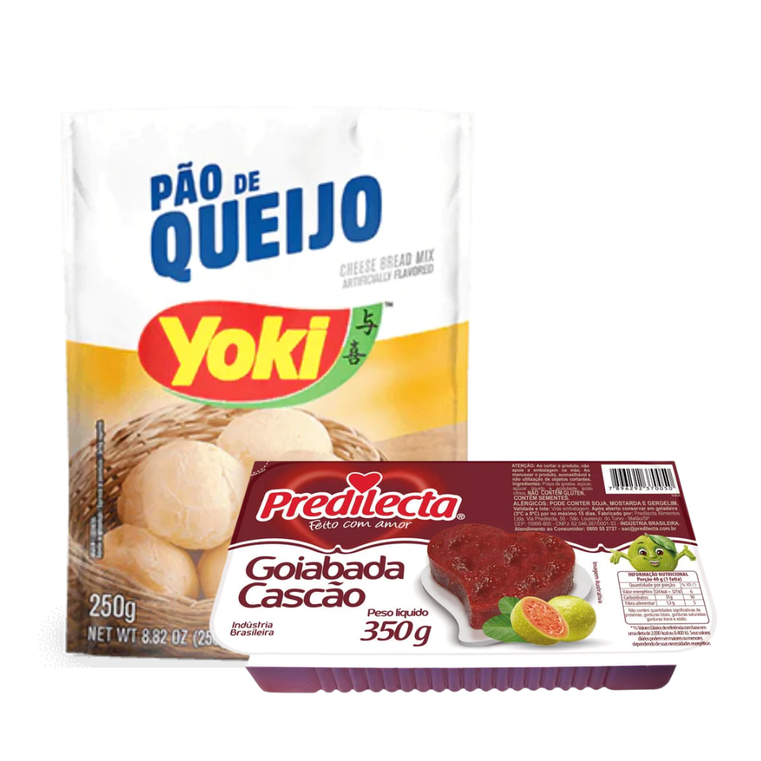 Combinação Perfeita - Mistura para Pão de Queijo - YOKI - 250g + Goiabada Cascão - PREDILECTA - 350g