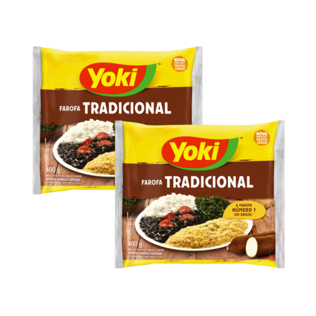 Combo - Farofa de manioc traditionnel YOKI - 400g - Achetez 2 unités et obtenez 10% de réduction