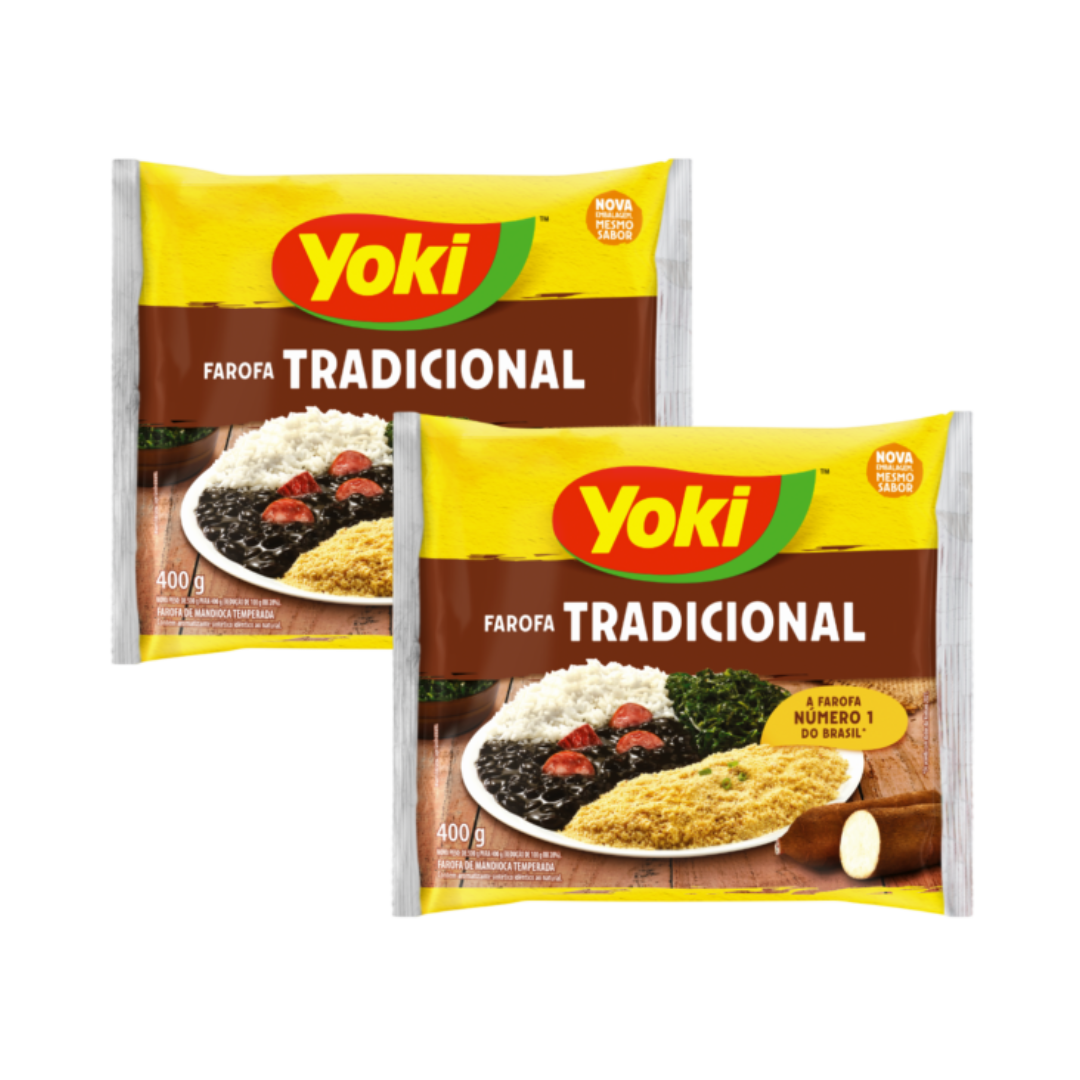 Combo - Farofa de Mandioca Tradicional YOKI - 400g - Compre 2 unidades e ganhe 10% de desconto