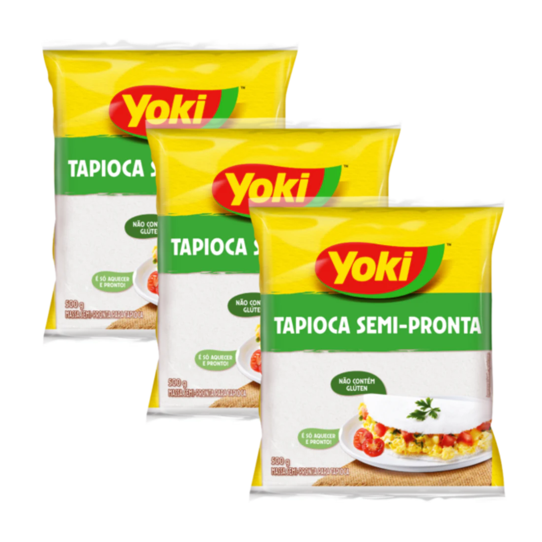 Combo - Tapioca Hidratada Semi Pronta - YOKI - 500g - Compre 3 unidades e ganhe 10% de desconto