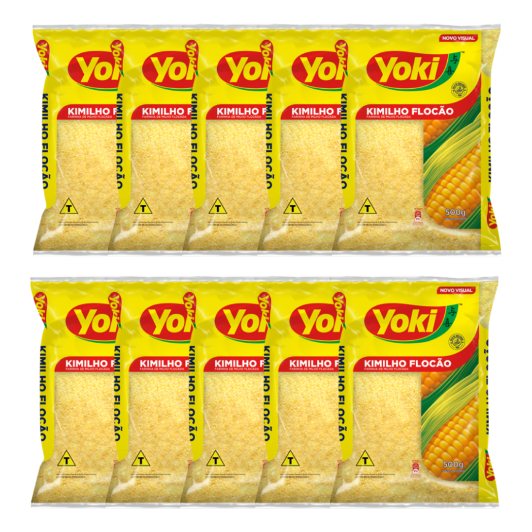 Combo - Kimilho Flocão Corn Flour - YOKI - 500g - Buy 10 units and get 10% discount