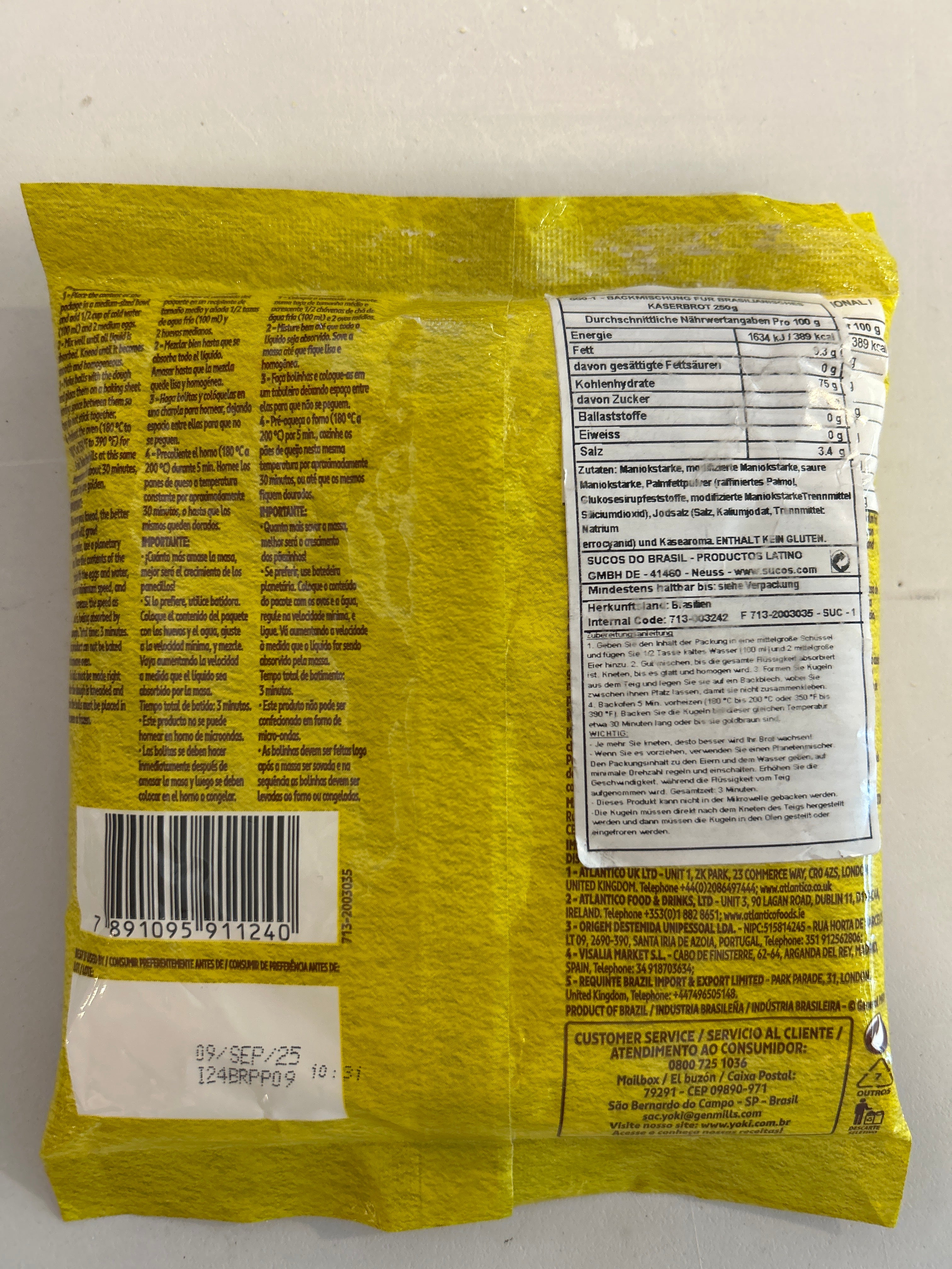 Combo - Mistura para Pão de Queijo YOKI - 250g - Compre 5 unidades e ganhe 10% de desconto