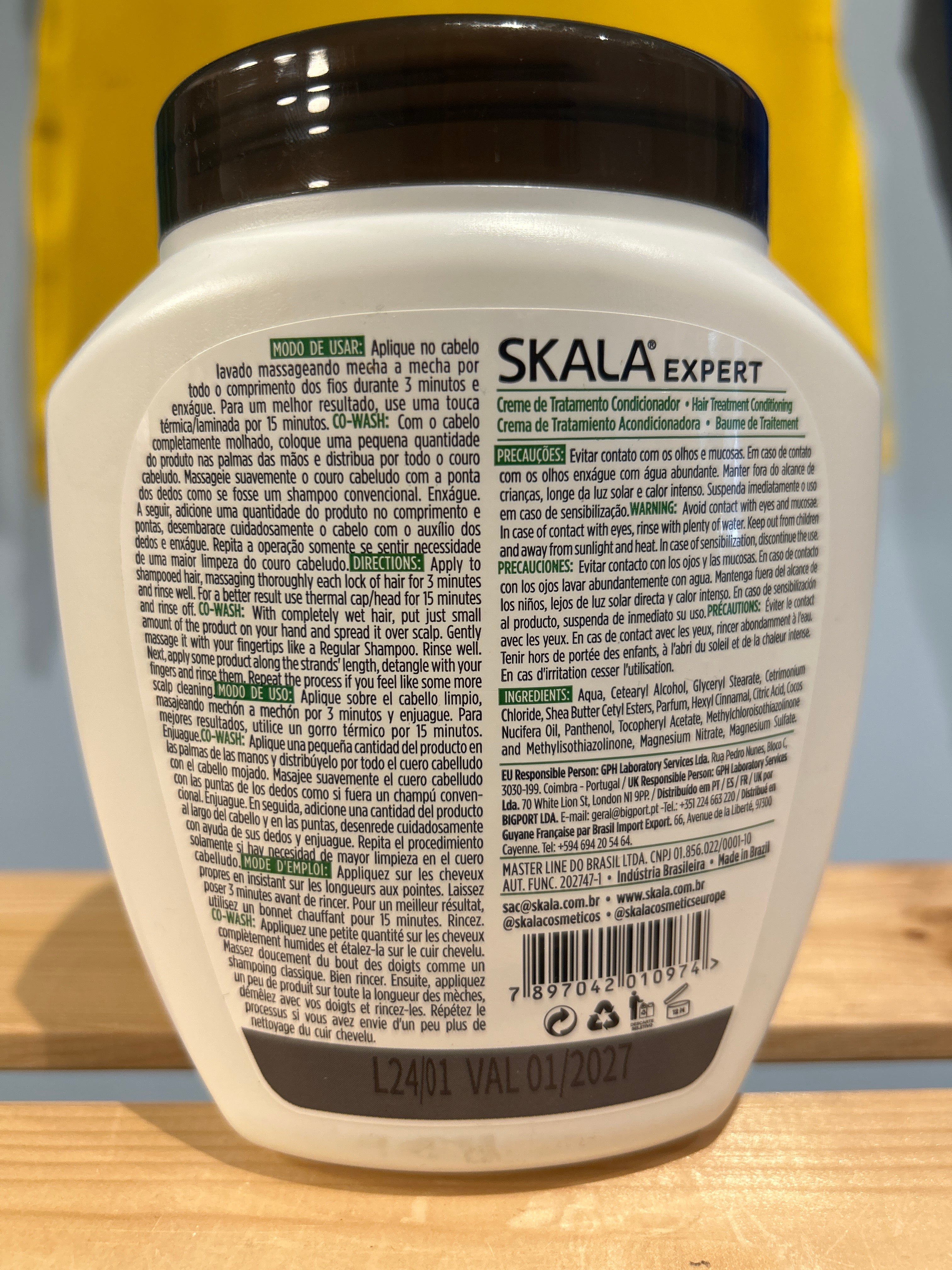 Crème Capillaire Huile de Coco (Creme Capilar de Óleo de Coco) - SKALA - 1kg