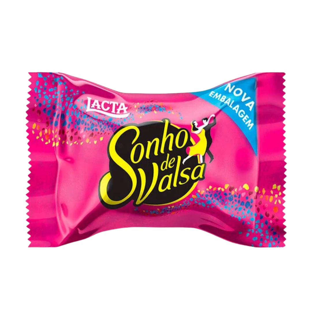 Chocolate candy filled with cashew nut cream (Sonho de Valsa Candy)