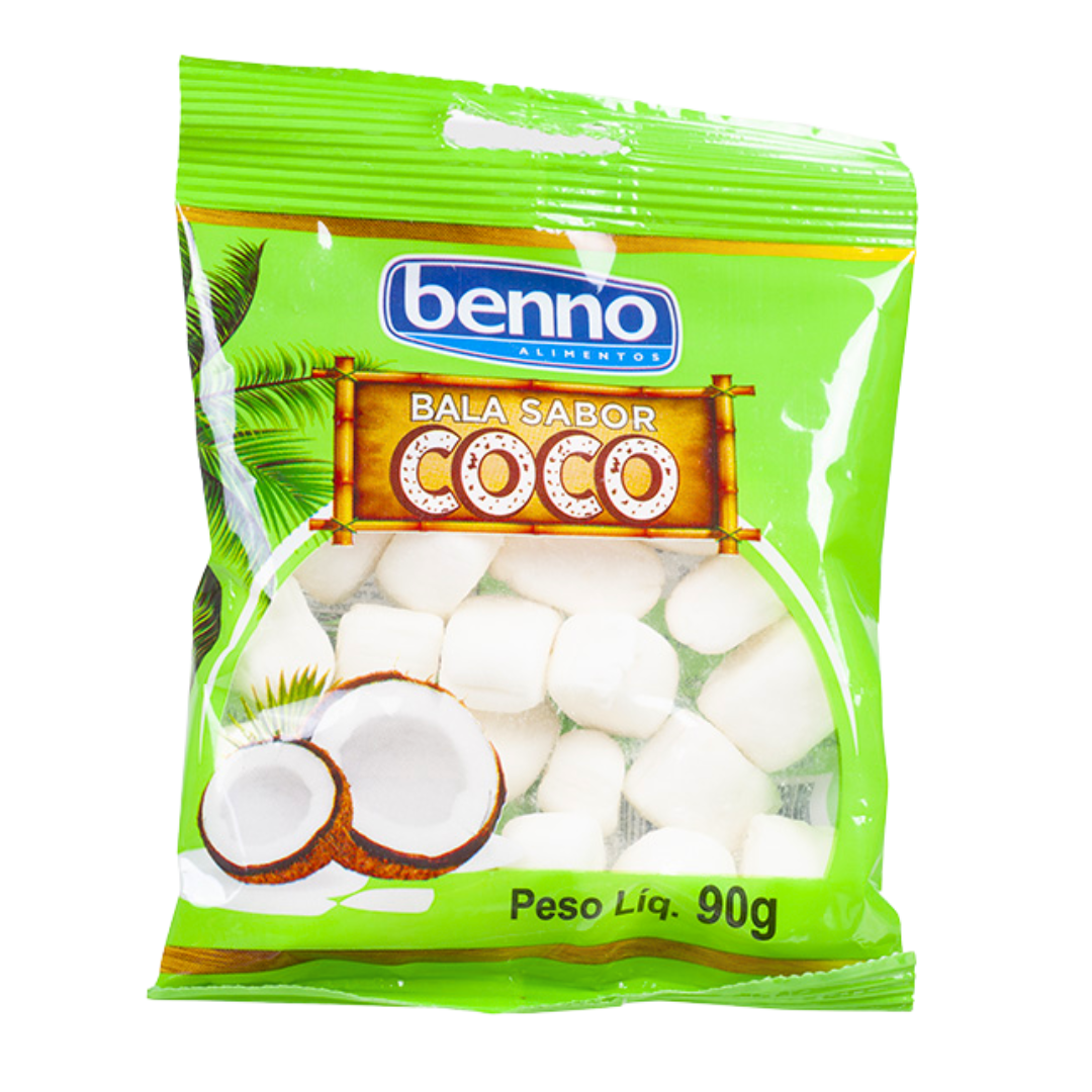 Bala de Coco (Bonbons à la noix de coco) - BENNO - 90g - Promoção
