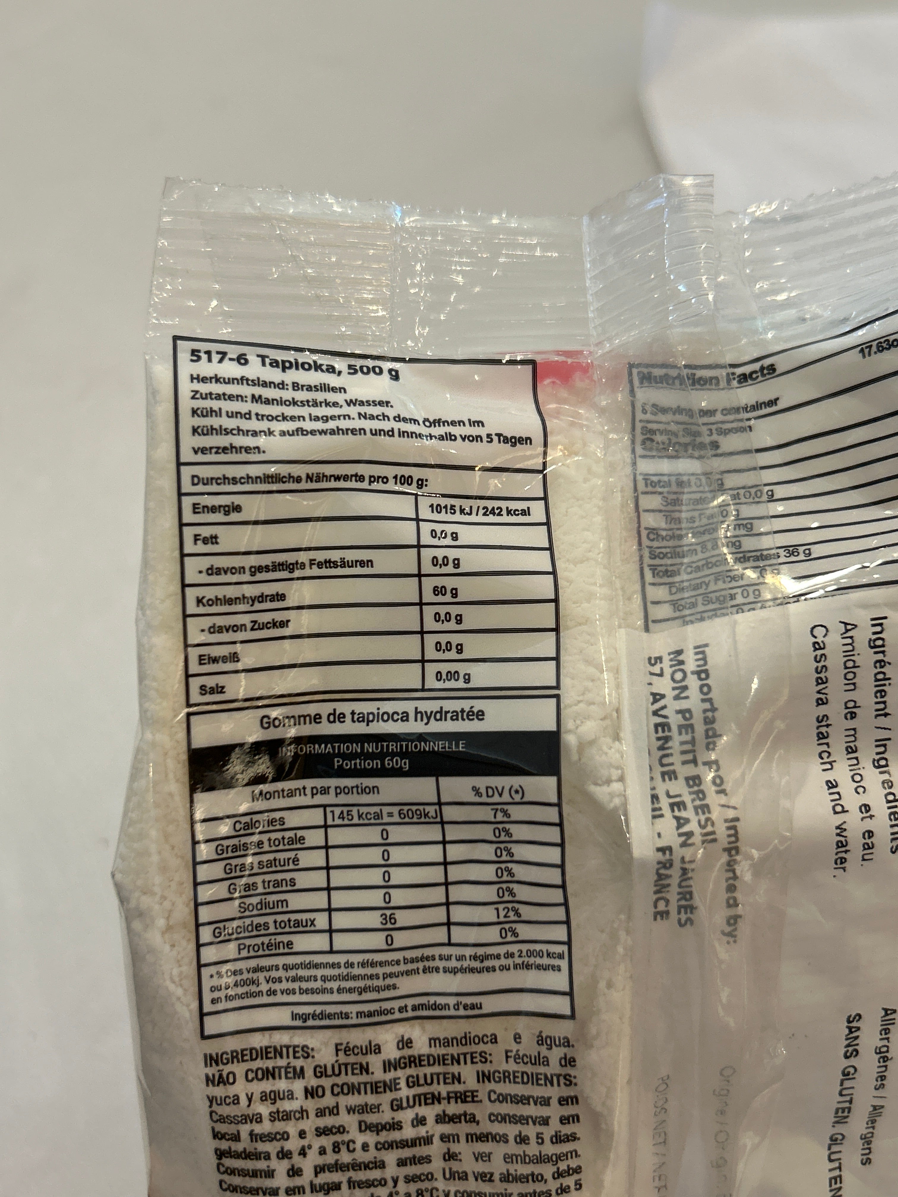 Combo - Tapioca Hidratada - DA TERRINHA - 500g - Compre 10 unidades e ganhe 10% de desconto