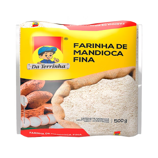 Farine de Manioc fine Cru (Farinha de Mandioca fina Crua) - DA TERRINHA - 500g
