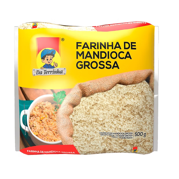 Farine de Manioc Grossière Cru (Farinha de Mandioca Grossa Crua) - DA TERRINHA - 500 g