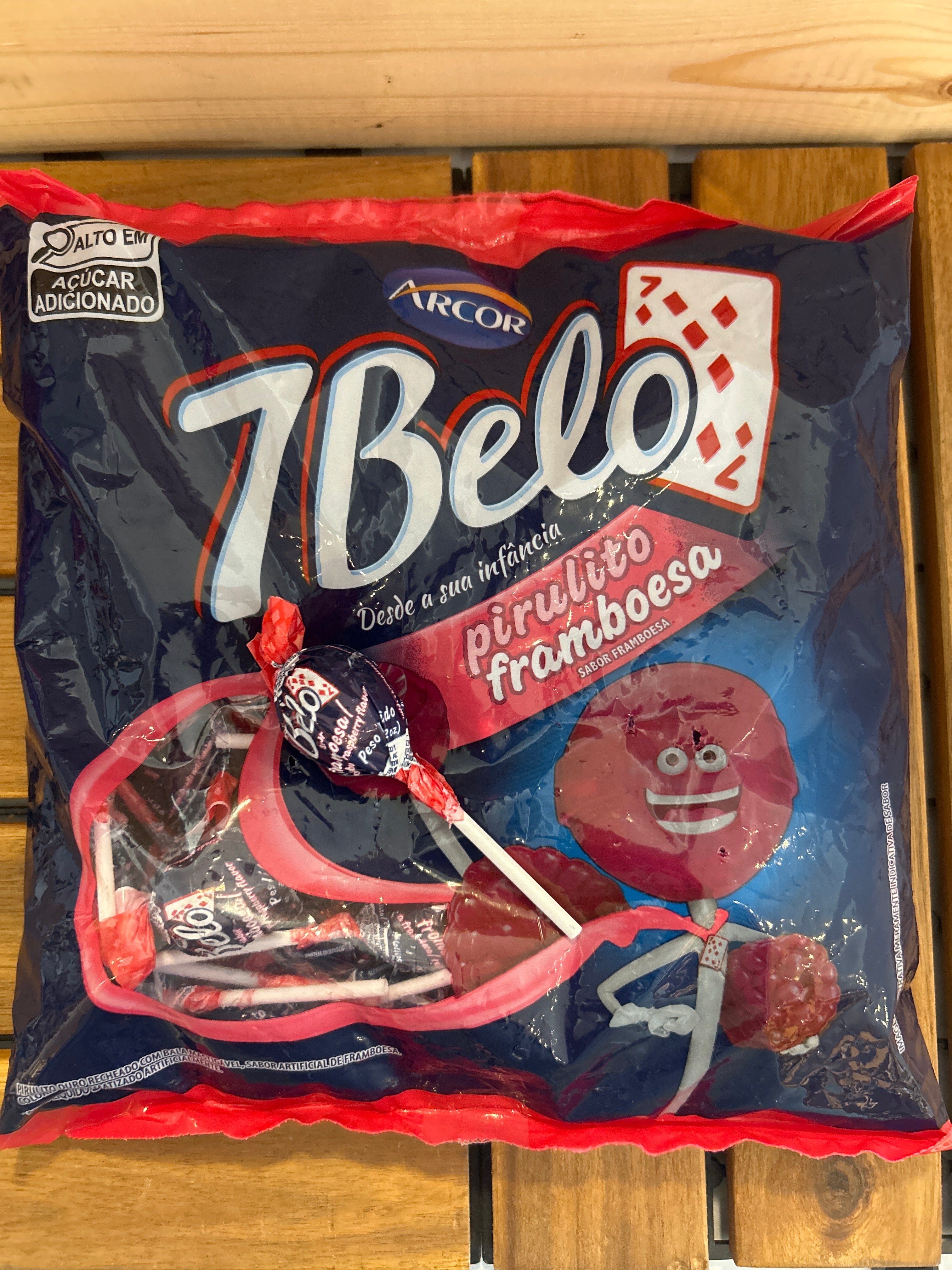 Sucette à la Framboise sachet (Pirulito de Framboesa) - 7 BELO - 500g