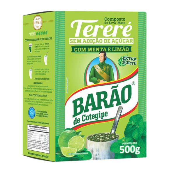 Yerba Mate pour Tereré Extra Fort Menthe et Citron - BARÃO - 500g