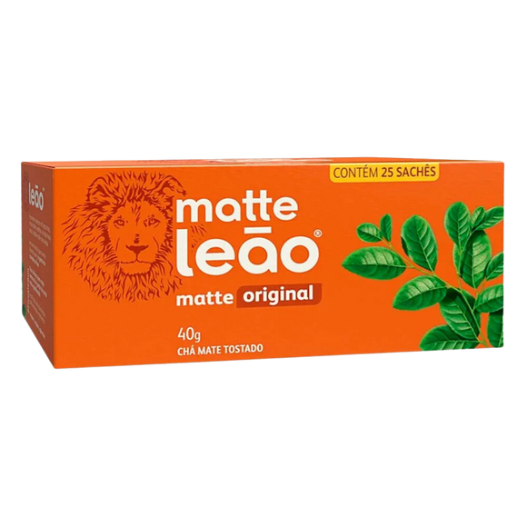 Chá Matte Original - LEÃO - 40g - Contém 25 sachês