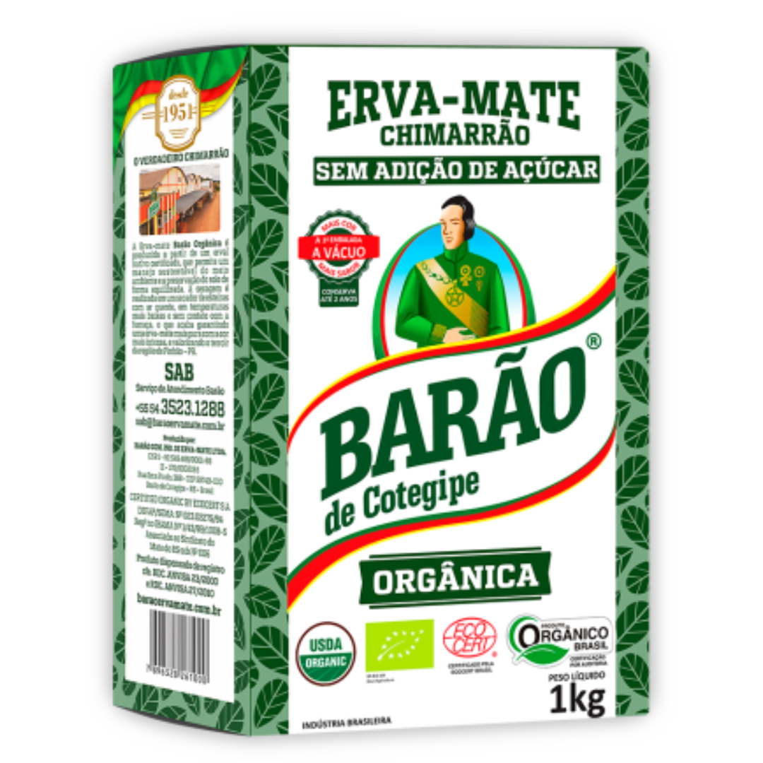 Yerba Mate pour Chimarrão Bio - BARÃO - 1kg