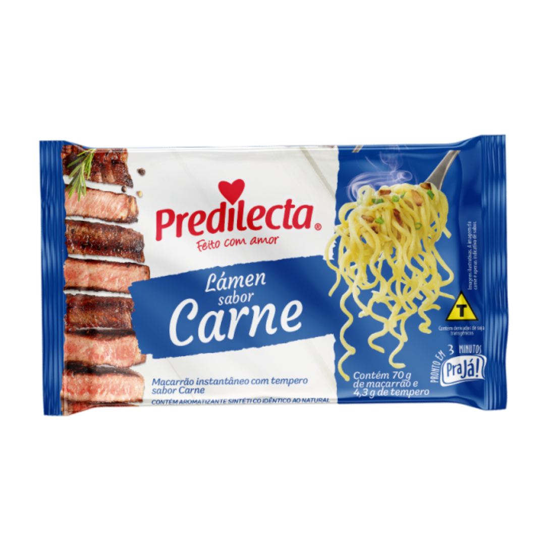 Macarrão Instantâneo sabor Carne - PREDILECTA - 74,3g