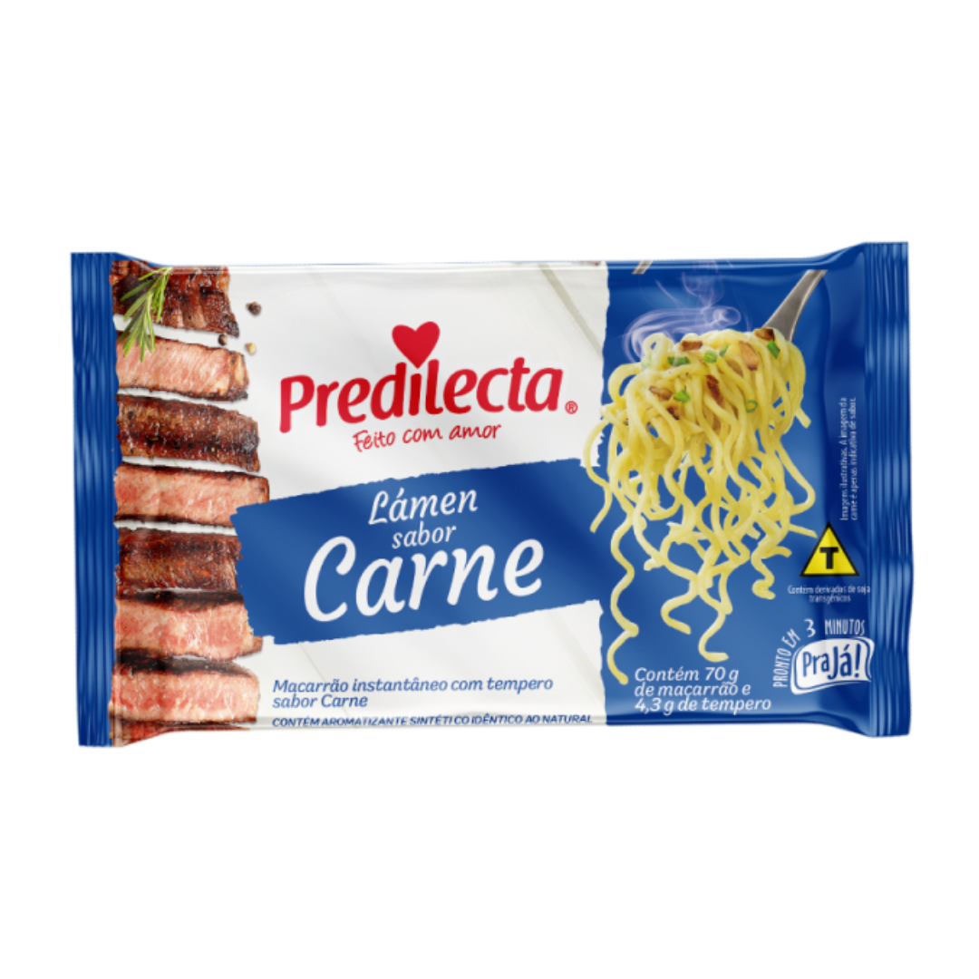 Meat flavor Instant Noodles - PREDILECTA - 74.3g