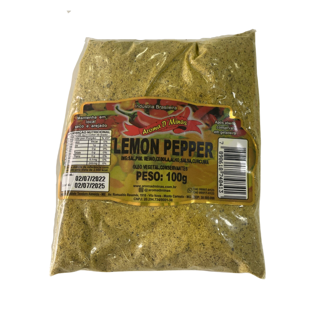 Tempero Lemon Pepper - AROMA DE MINAS - 100g