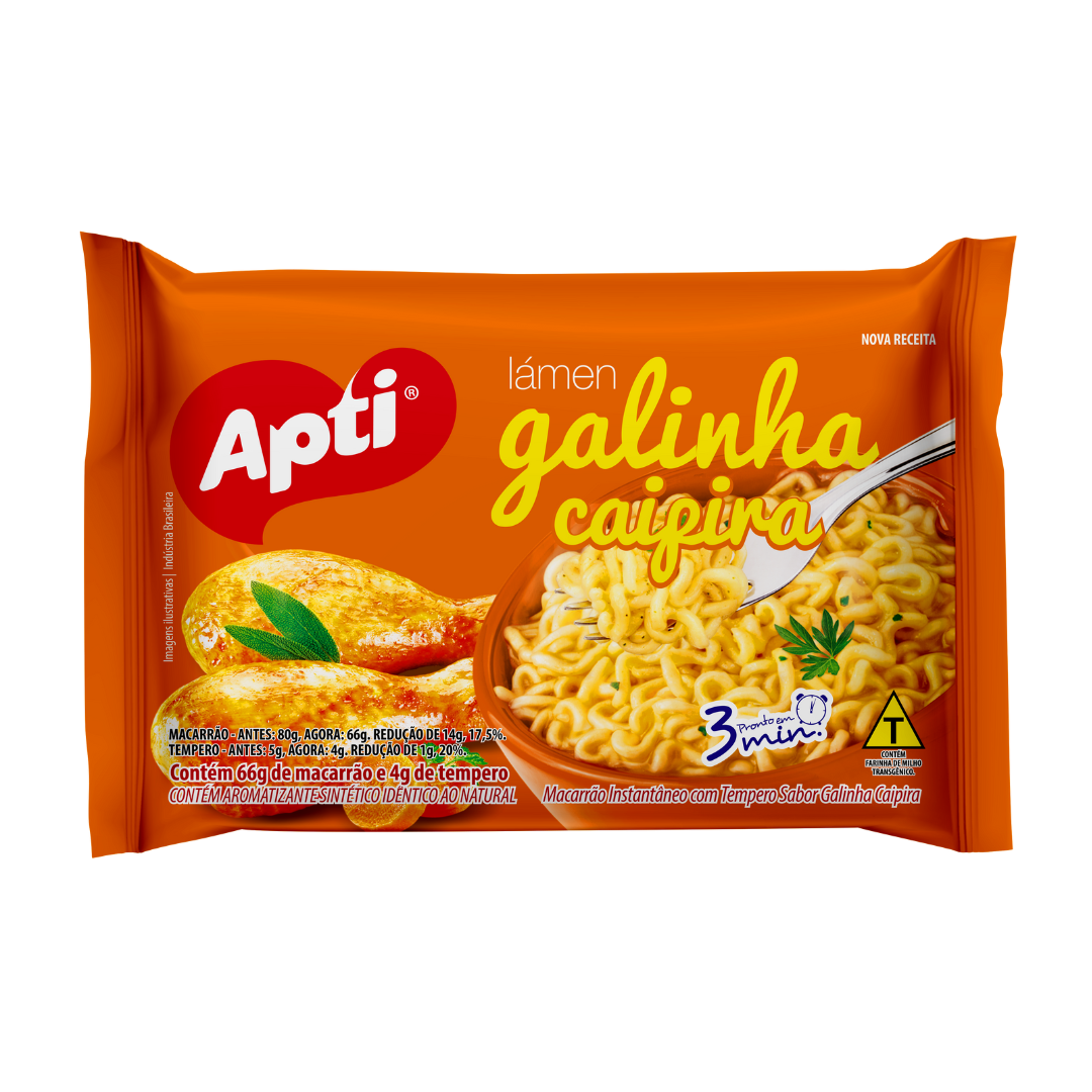 Macarrão Instantâneo Galinha Caipira - APTI - 70g