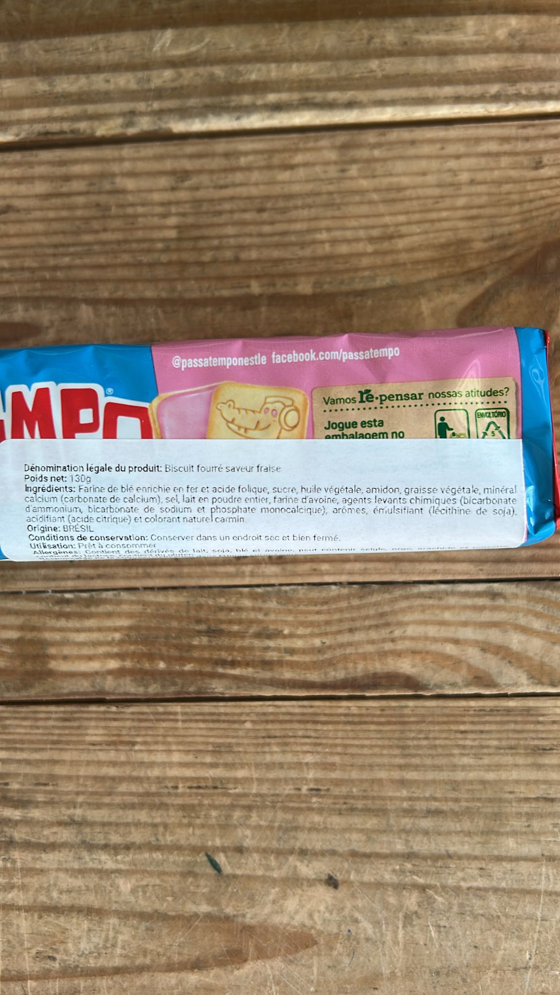 "passatempo" Biscotti Farciti alla Fragola (Biscotto gusto Fragola) NESTLÉ - 130g