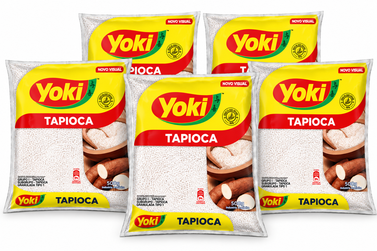 Lot - Fécule de manioc granulée (Tapioca Granulada) - YOKI - 500g - 5 unités