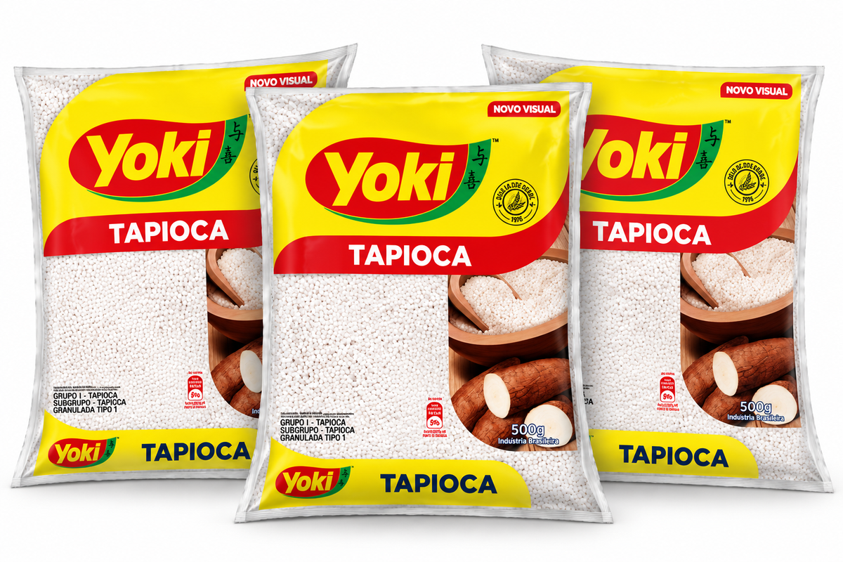 Lot - Fécule de manioc granulée (Tapioca Granulada) - YOKI - 500g - 3 unités