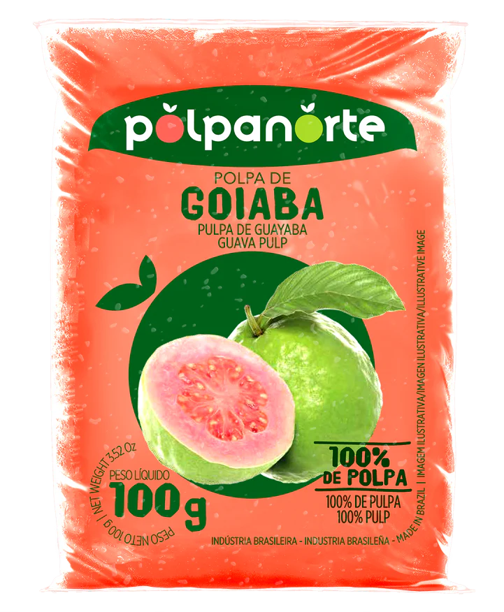 Pulpe de Goyave Congelée (Polpa de Goiaba) - Polpanorte - 100 g