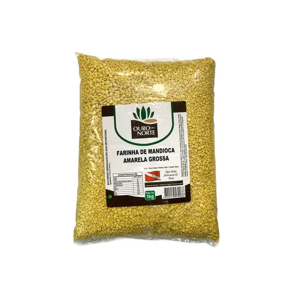 Farine d'Eau Jaune Épaisse (Farinha D’Água Amarela Grossa - Farinha de Puba) - OURO do NORTE  - 1kg
