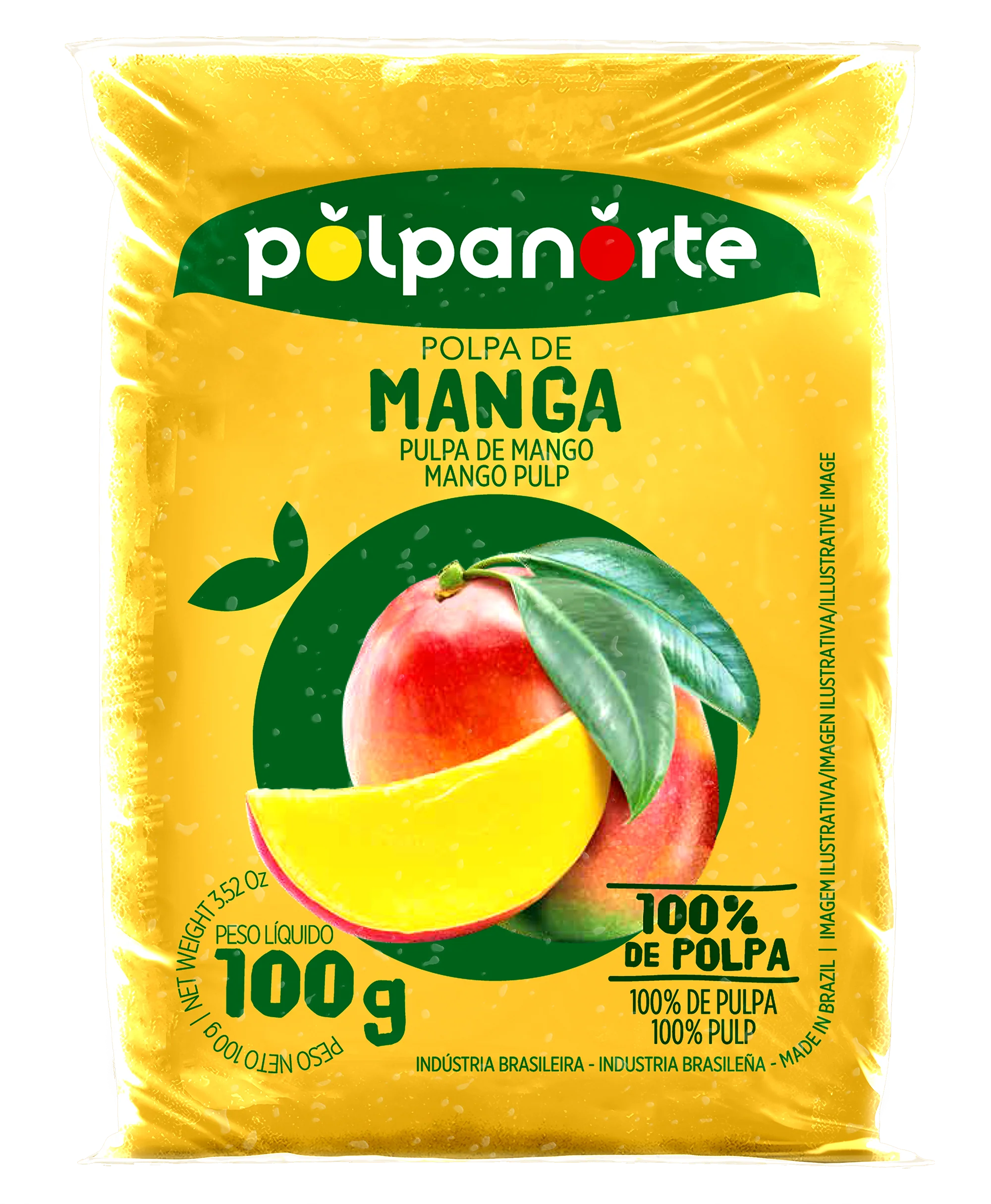 Pulpe Mangue Congelée (Polpa de Manga) - Polpanorte - 100g