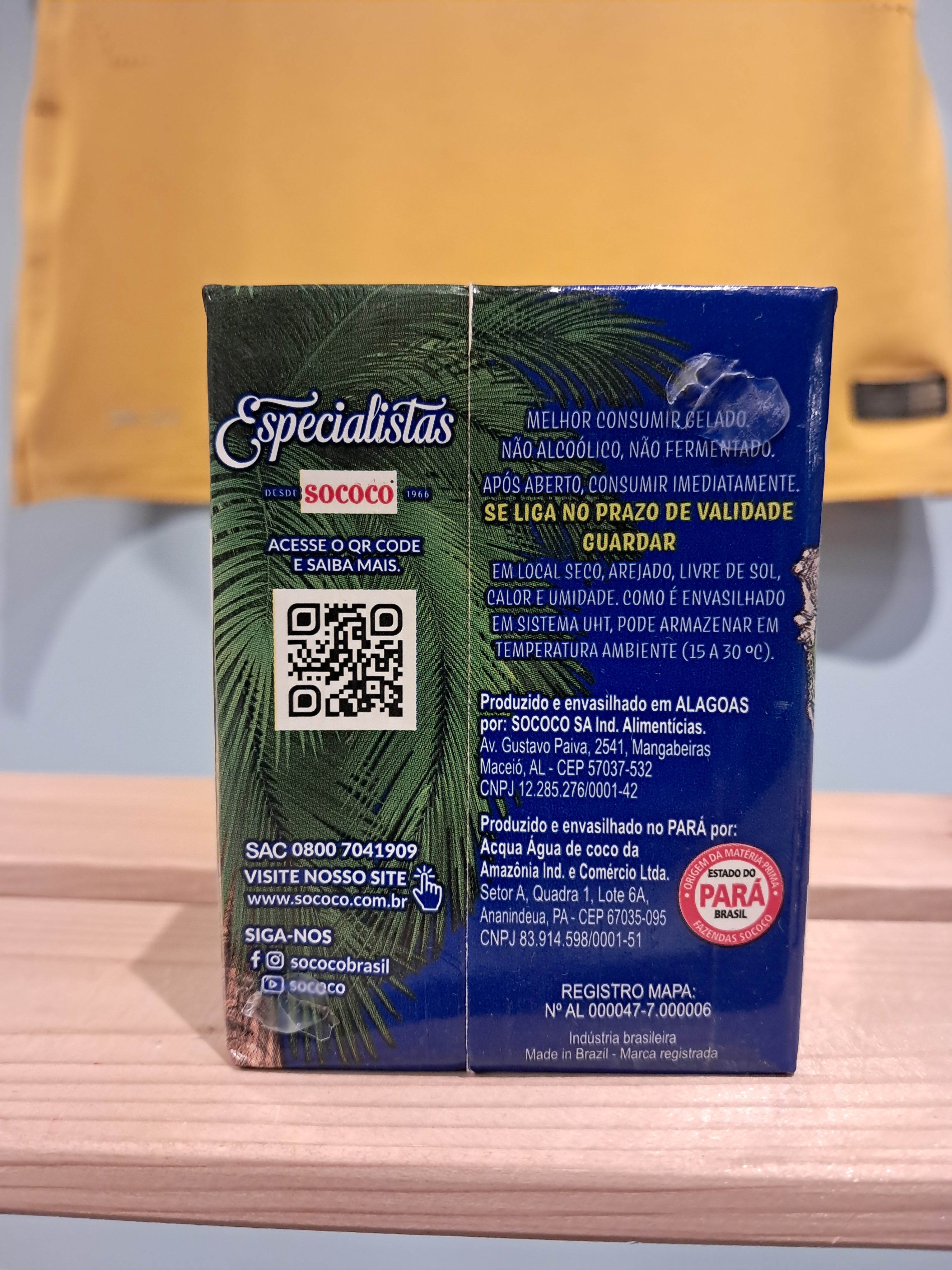 Acqua di cocco (Água de Coco) - SOCOCO - 200ml