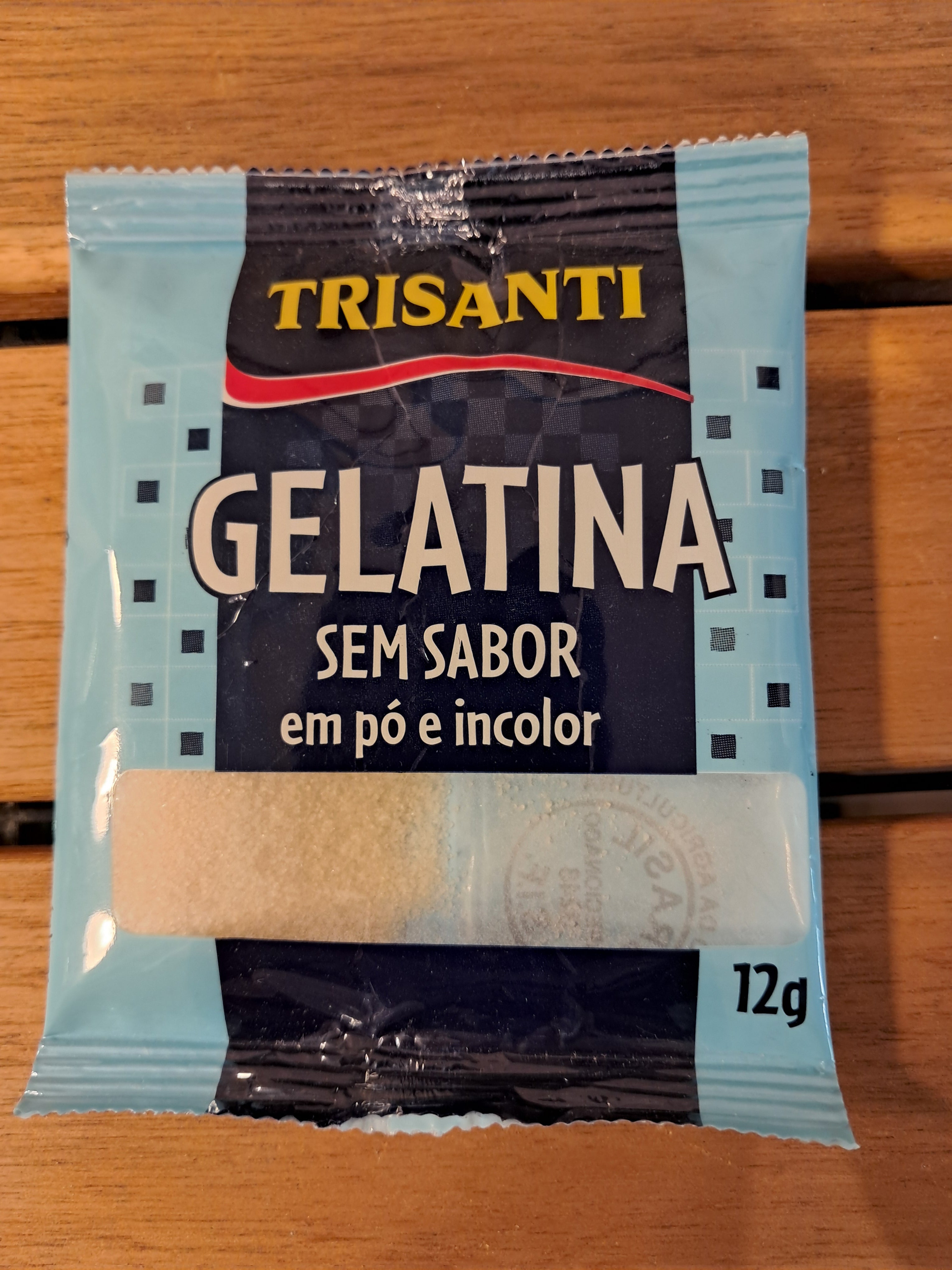 Gélatine en Poudre Sans Saveur (Gelatina em Pó Sem Sabor) - TRISANTI - 12g